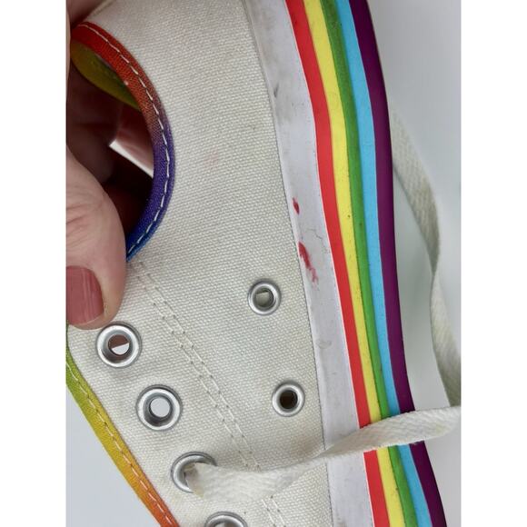 Converse Chuck Taylor All Stars White Rainbow Sole Womens Size 7 - Picture 16 of 16